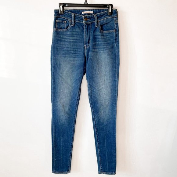 Levi's 721 High Rise Skinny Blue Jeans Sz 26 - Picture 2 of 7